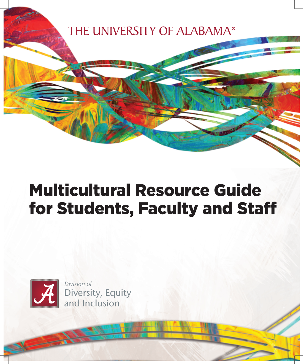 Multicultural Resource Guide for Students, Faculty and Staff