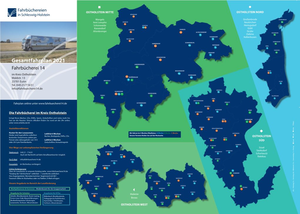 Gesamtfahrplan 2021 Fahrbücherei 14 Im Kreis Ostholstein Waldstr