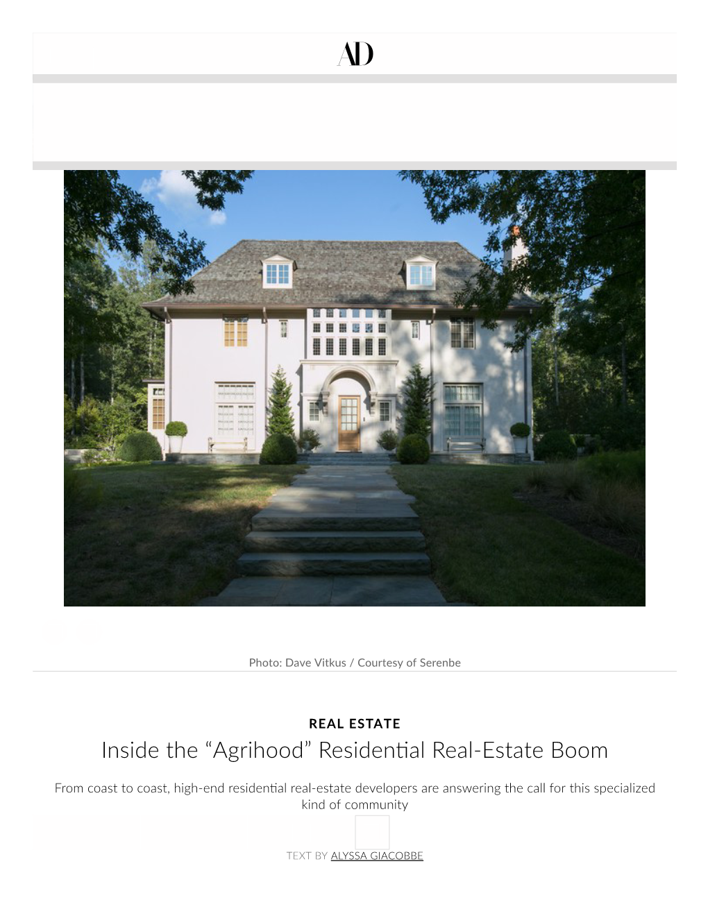 “Agrihood” Residen Al Real‐Estate Boom