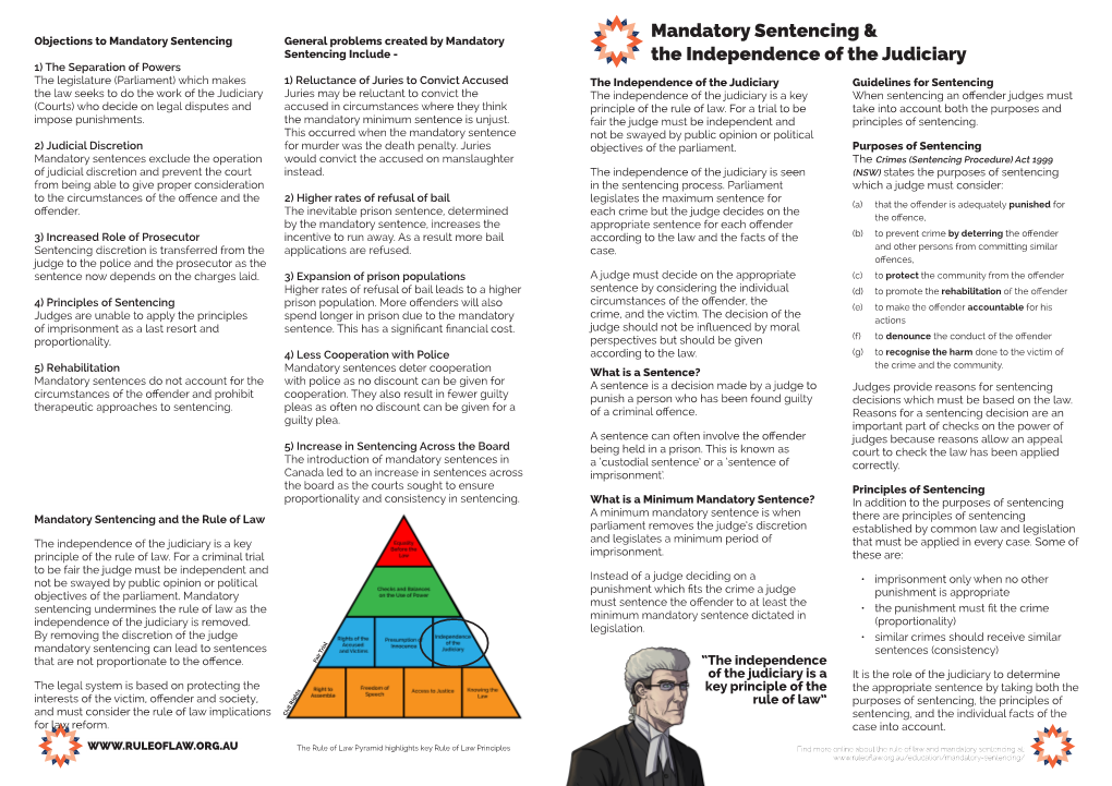 Mandatory Sentencing & the Independence of the Judiciary