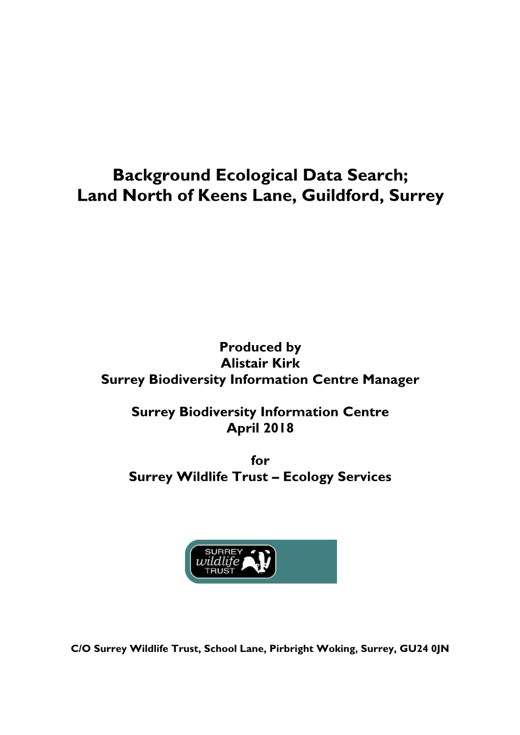 Land North of Keens Lane, Guildford, Surrey