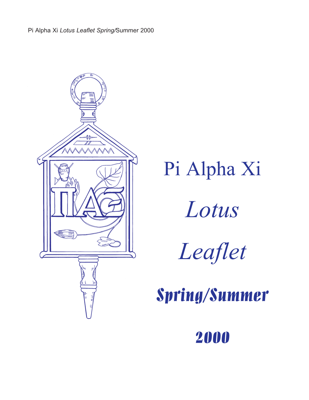 Lotus Leaflet Spring/Summer 2000