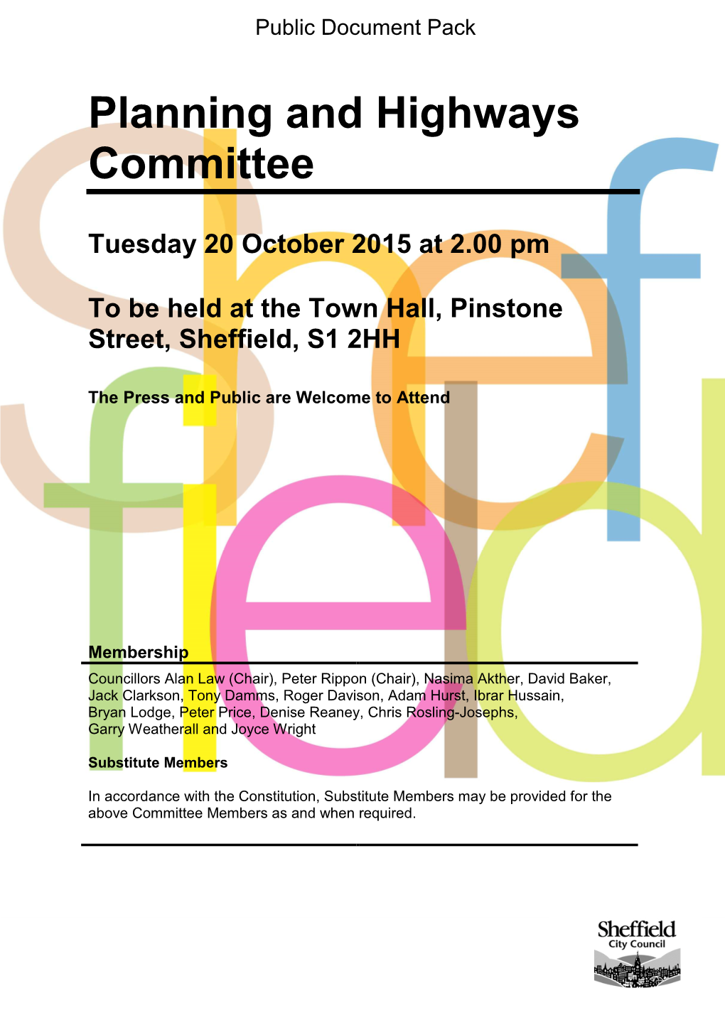 Planning and Highways Committee