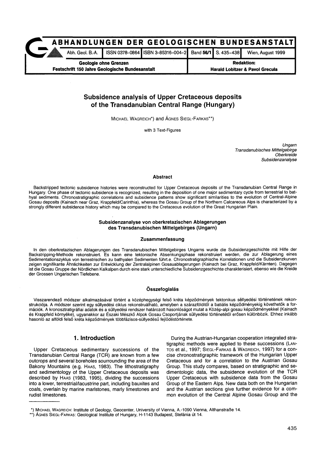 Abhandlungen Der Geologischen Bundesanstalt