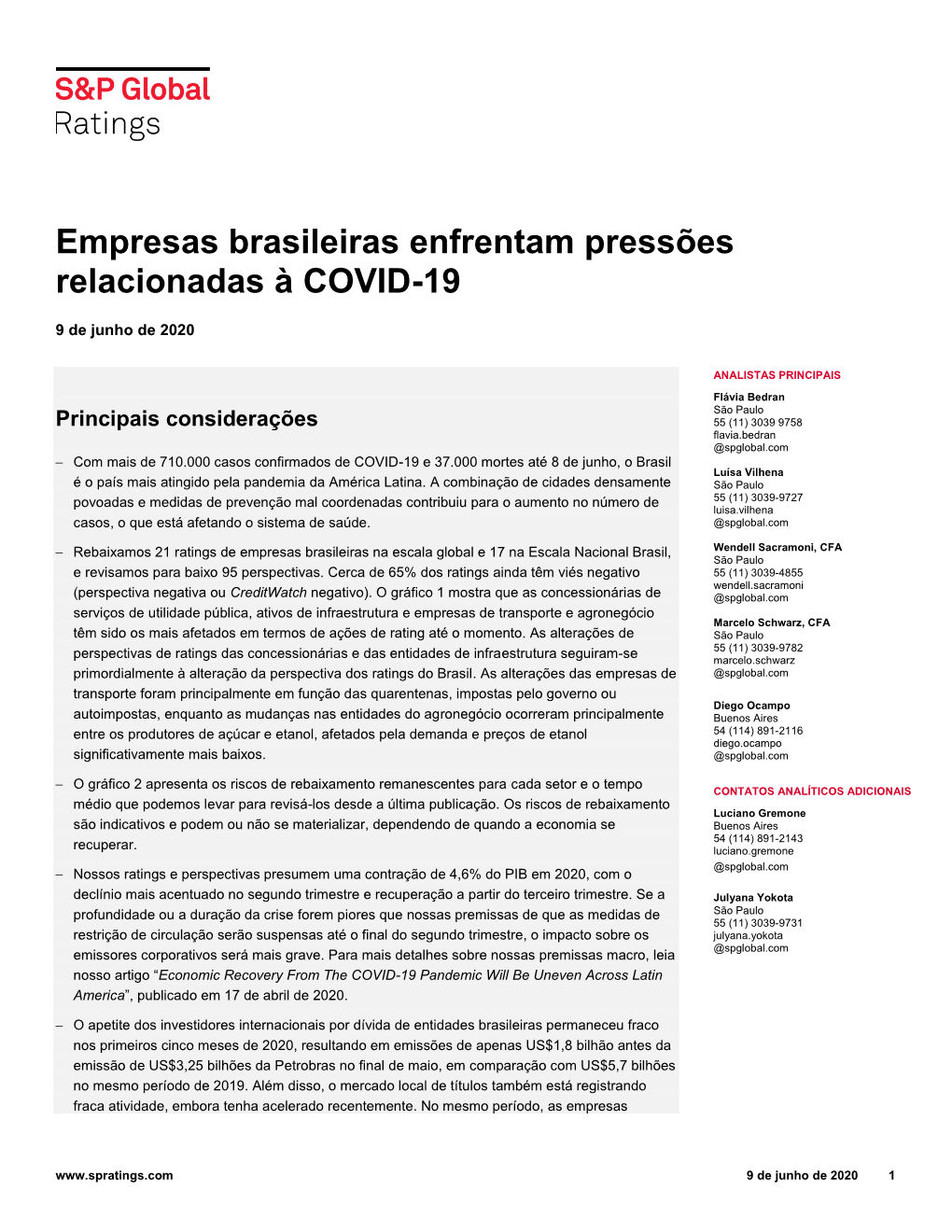 Empresas Brasileiras Enfrentam Pressões Relacionadas À COVID-19