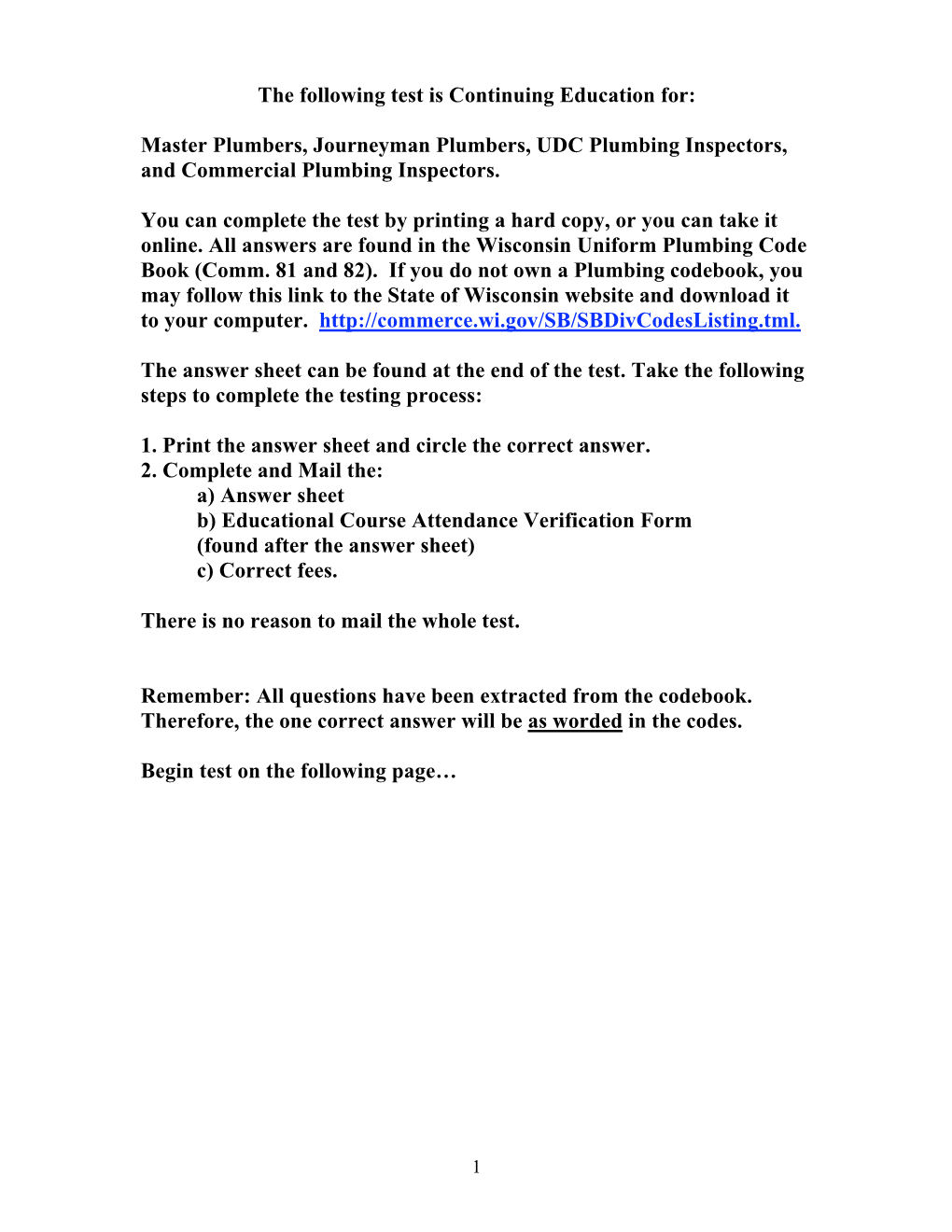 Plumbing Continuing Education Test 13.Pdf