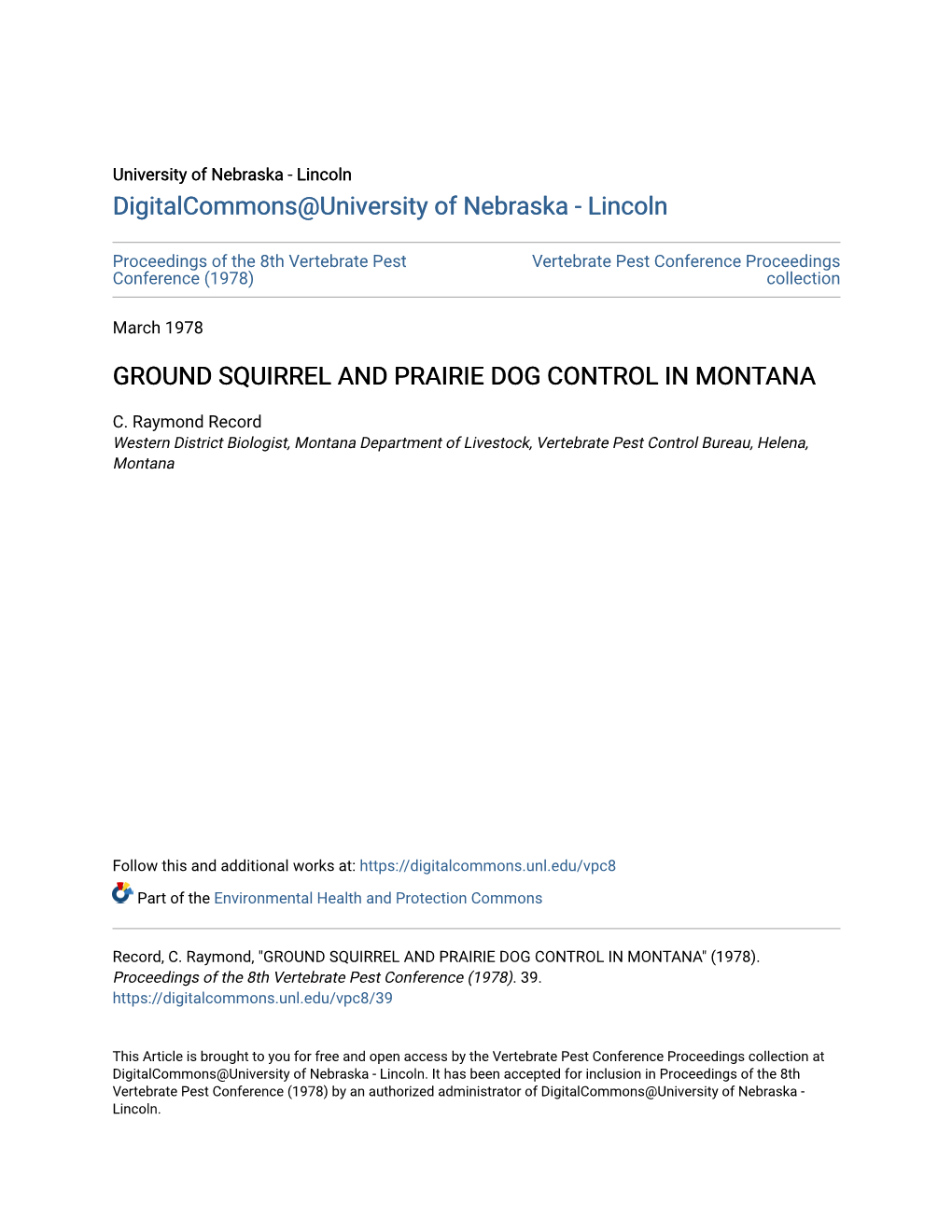 Ground Squirrel and Prairie Dog Control in Montana