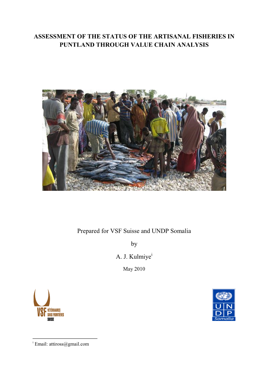 Draft Report on the Assessment of the Status of the Artisanal Fisheries in Puntland