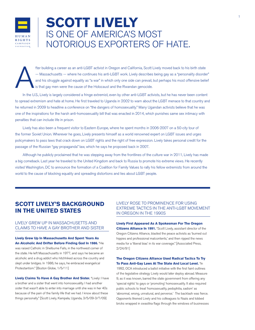 Scott Lively 1 Is One of America’S Most Notorious Exporters of Hate