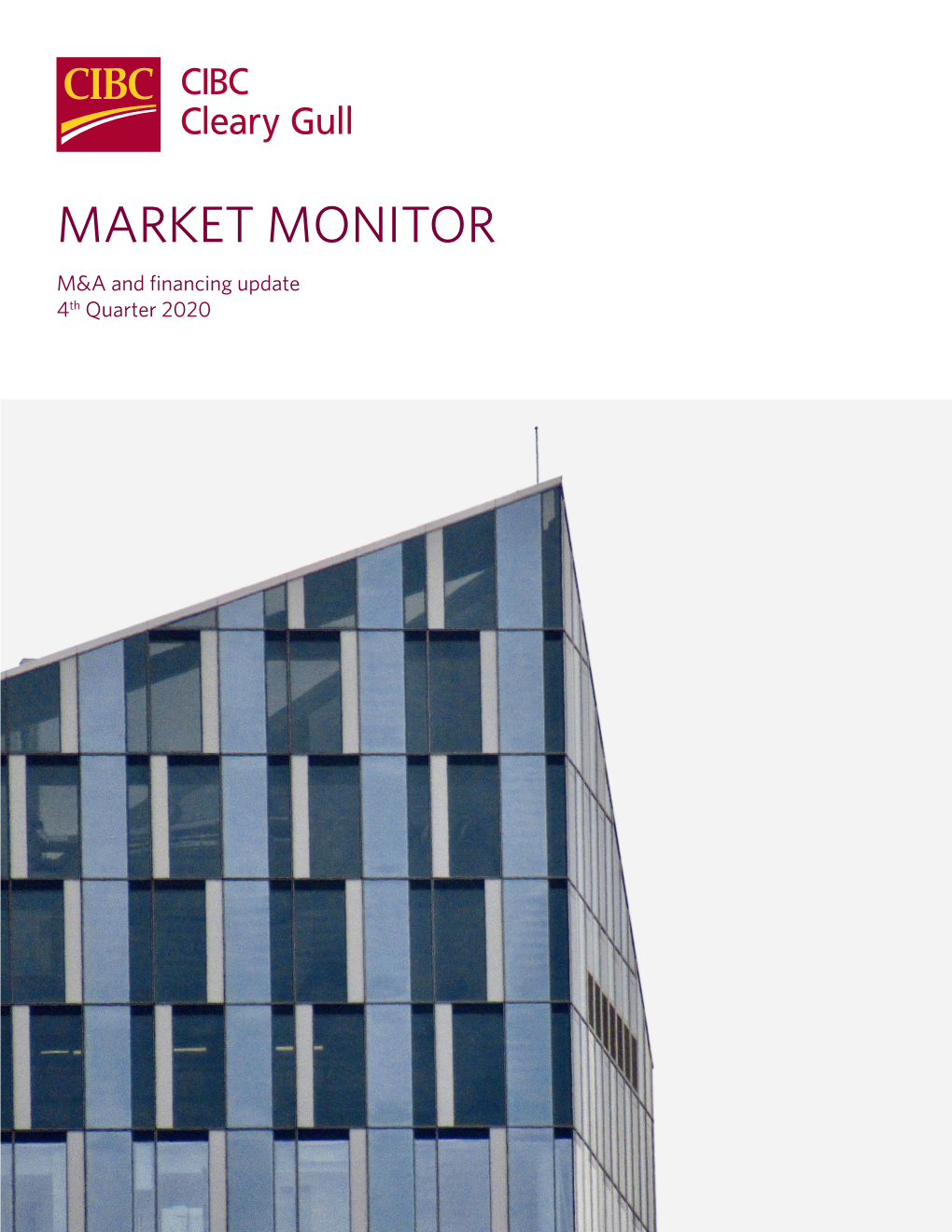 MARKET MONITOR M&A and Financing Update 4Th Quarter 2020 Quarterly U.S