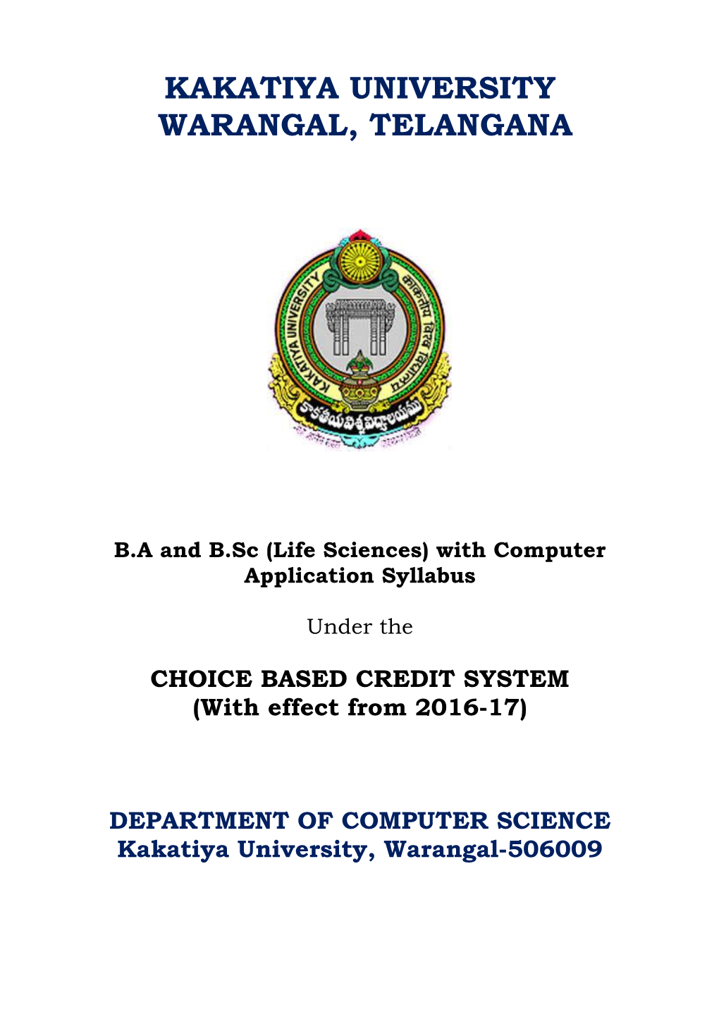 BA and B.Sc (Life Sciences)