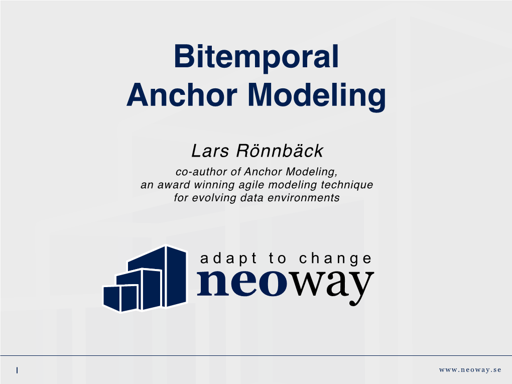 Bitemporal Anchor Modeling