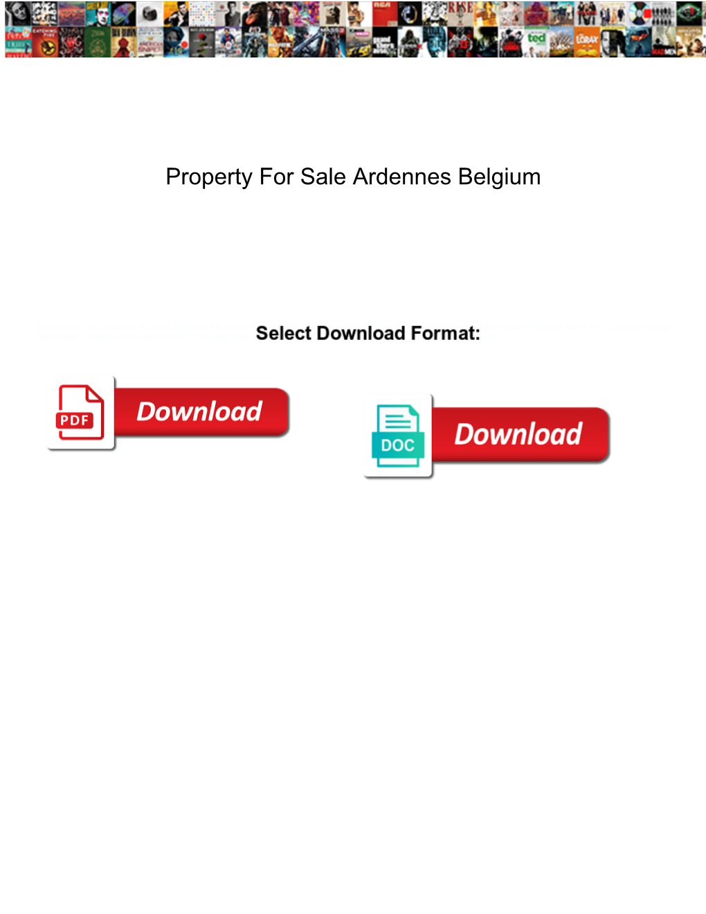 Property for Sale Ardennes Belgium