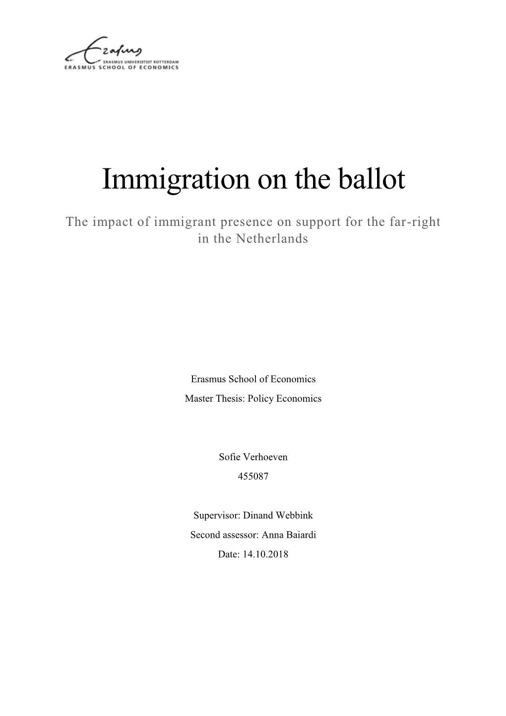 Immigration on the Ballot