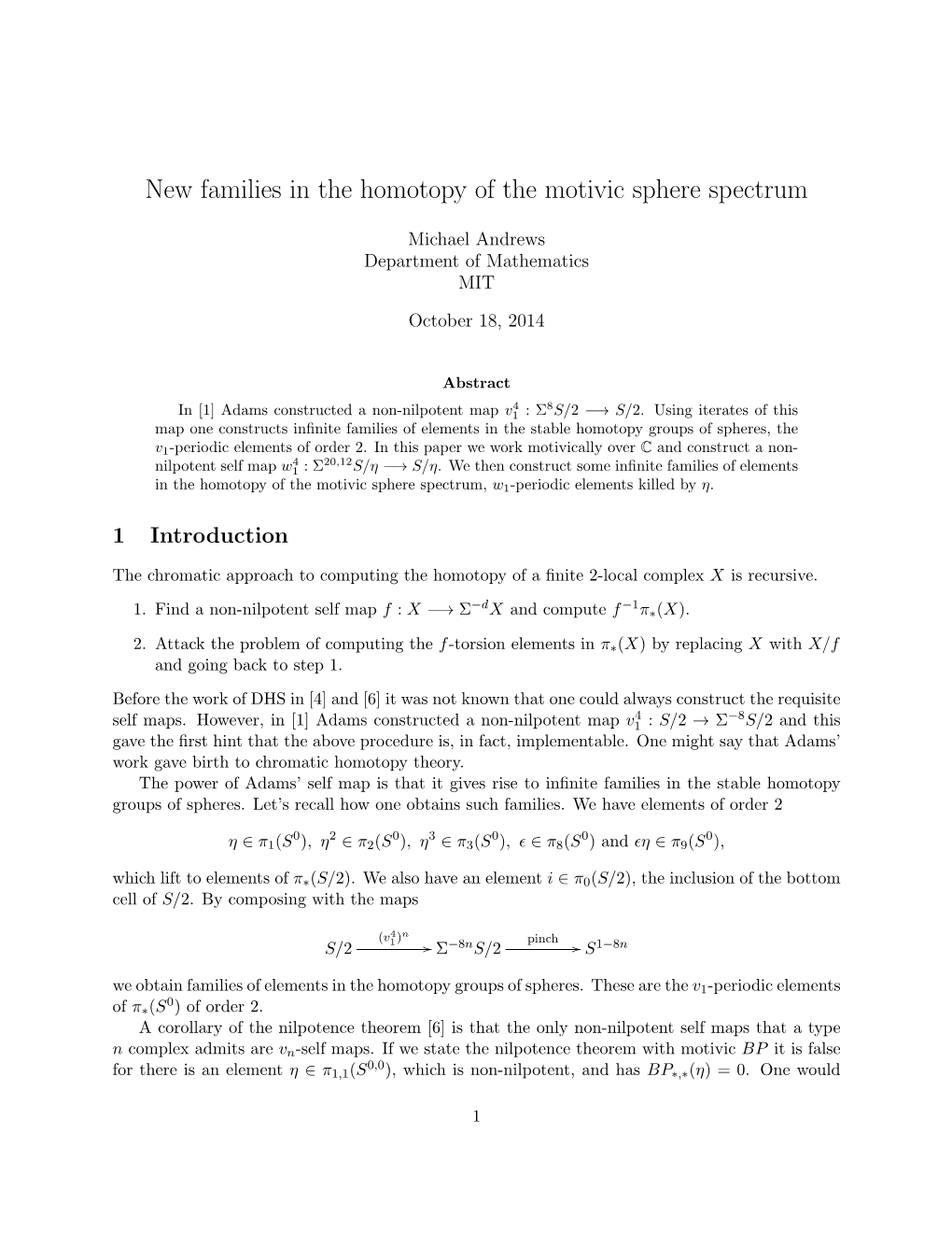 New Families in the Homotopy of the Motivic Sphere Spectrum