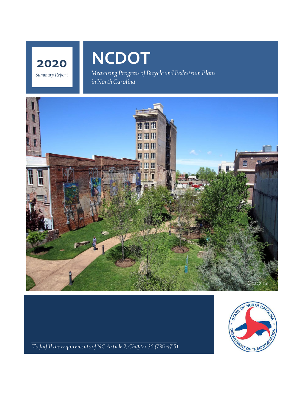 NCDOT Annual Bicycle and Pedestrian Planning Grant Funds Report