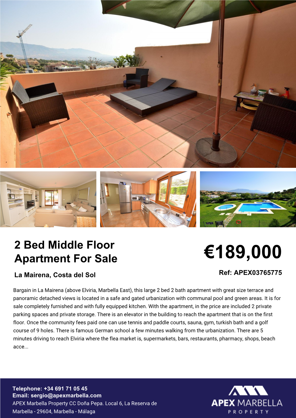 2 Bed Apartment for Sale