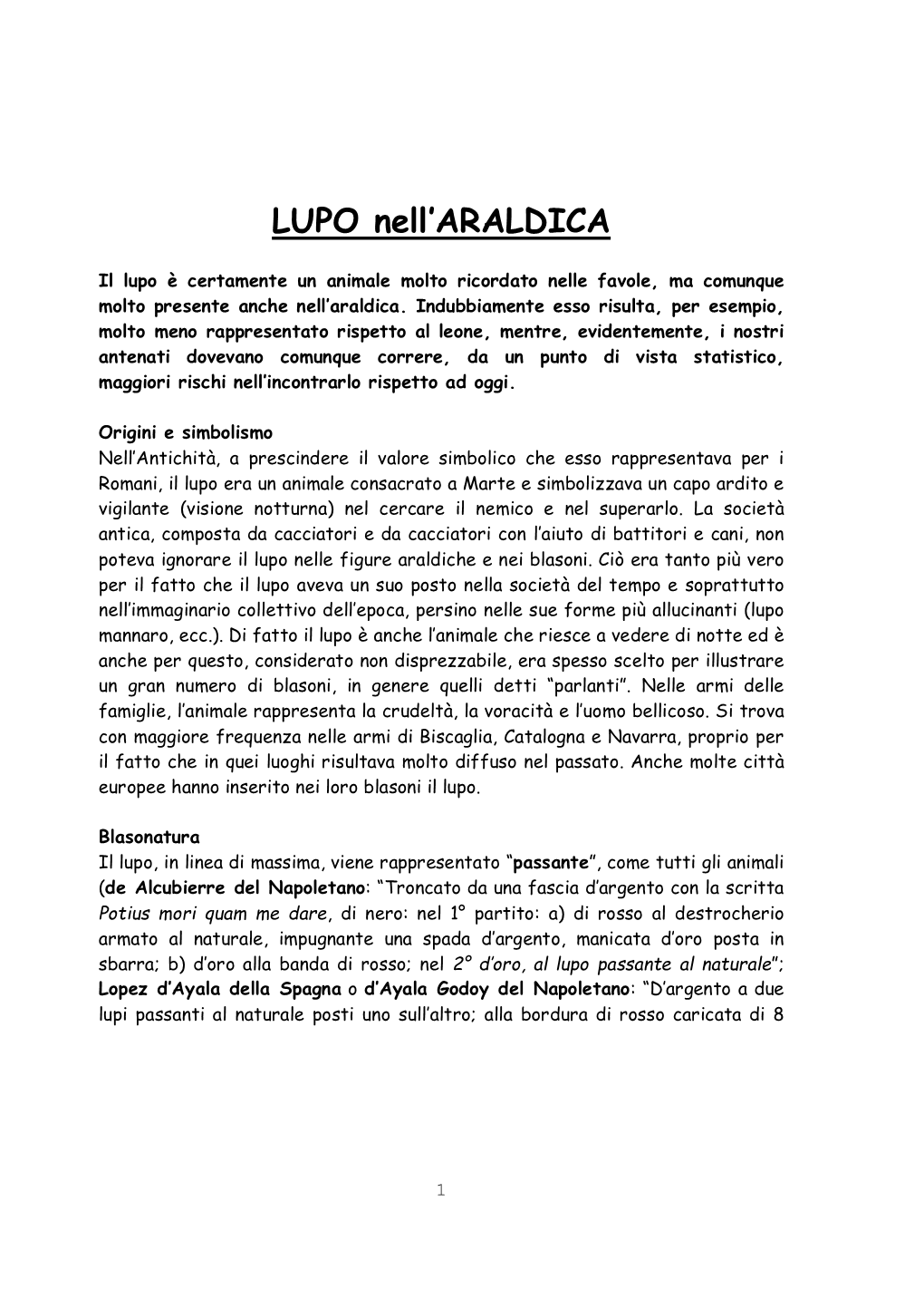 LUPO Nell'araldica