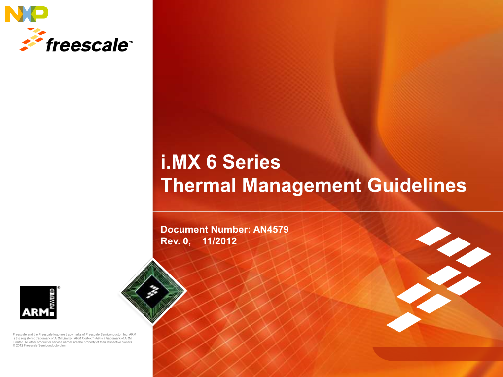 I.MX 6 Series Thermal Management Guidelines