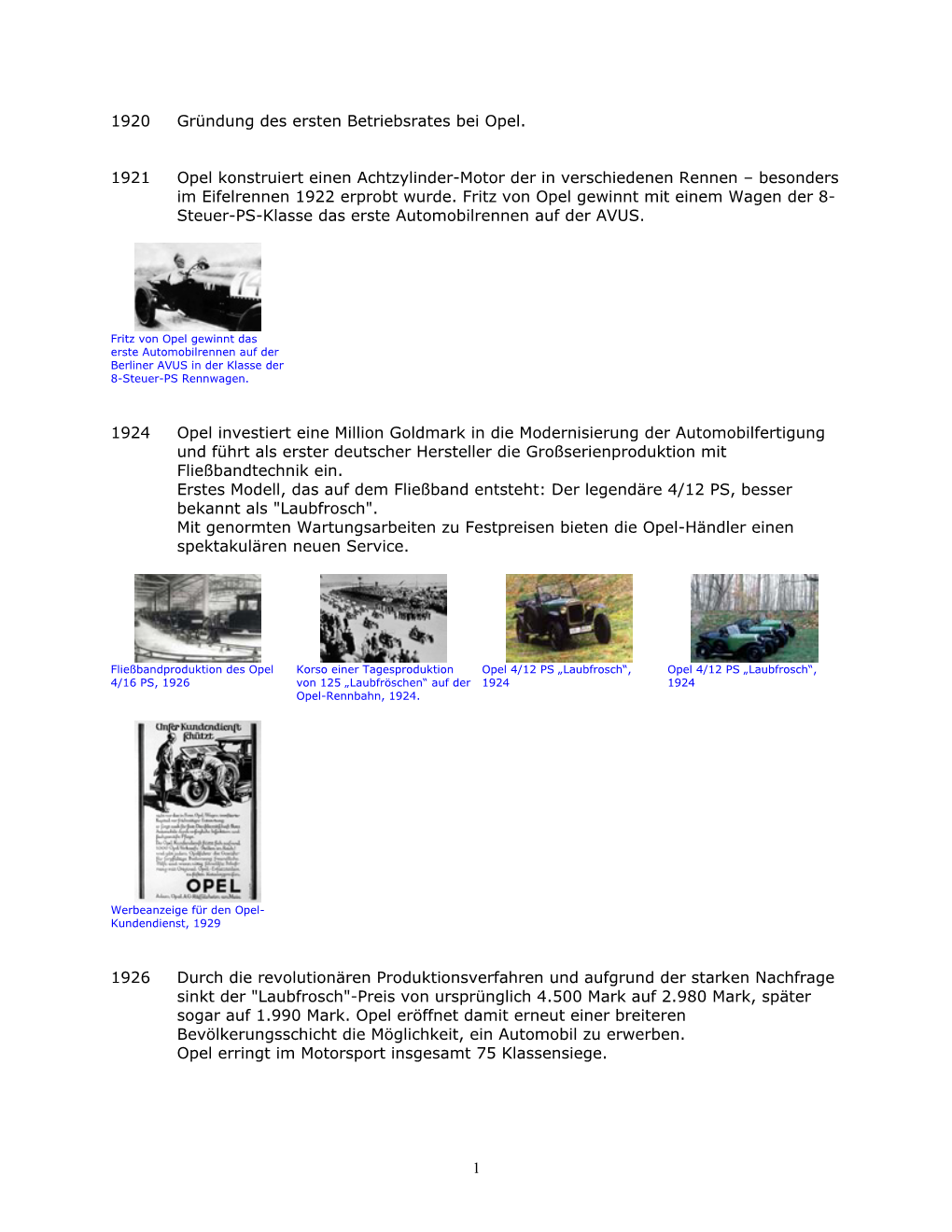 1920 Gründung Des Ersten Betriebsrates Bei Opel