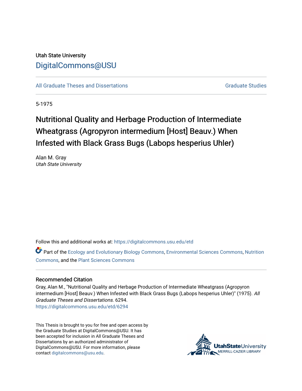Nutritional Quality and Herbage Production of Intermediate