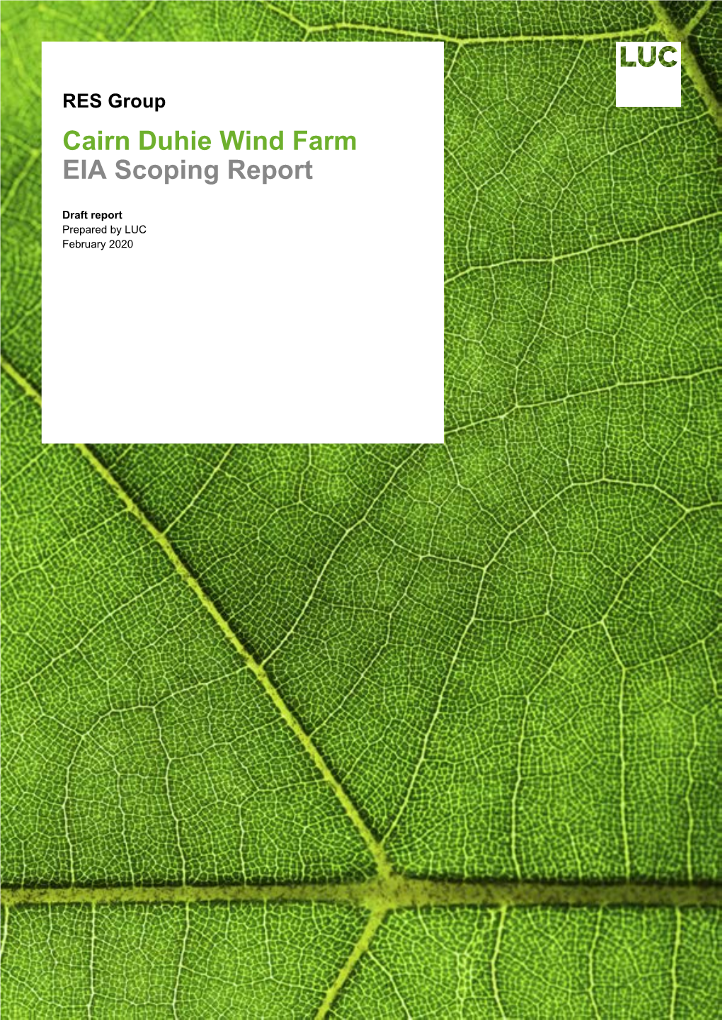 Cairn Duhie Wind Farm EIA Scoping Report