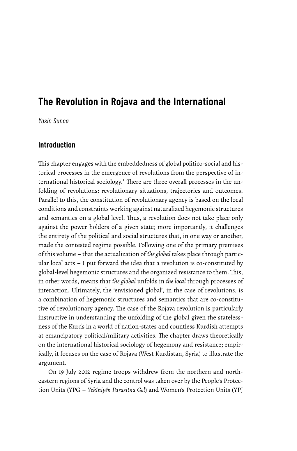 The Revolution in Rojava and the International