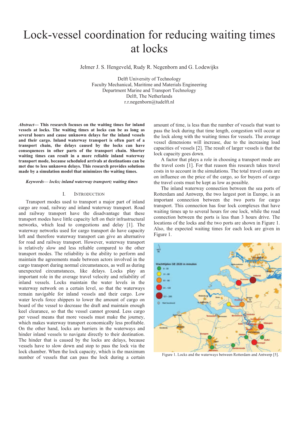 Lock-Vessel Coordination for Reducing Waiting Times at Locks