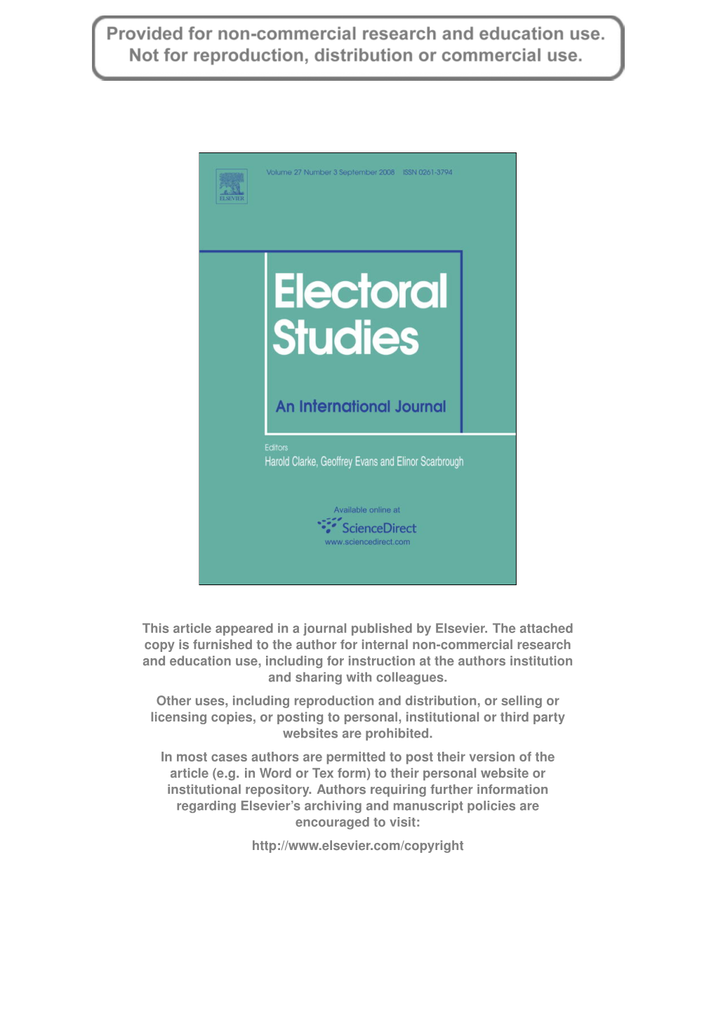 Article Electoral Studies Elections 2007.Pdf