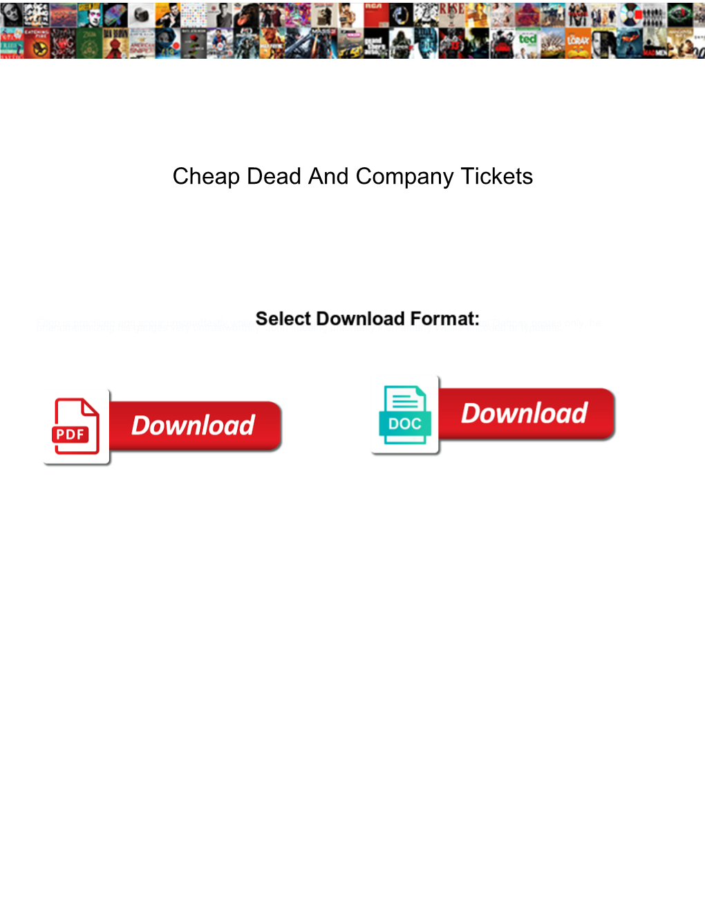 Cheap Dead and Company Tickets