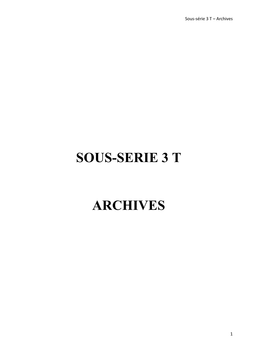 Sous-Serie 3 T Archives