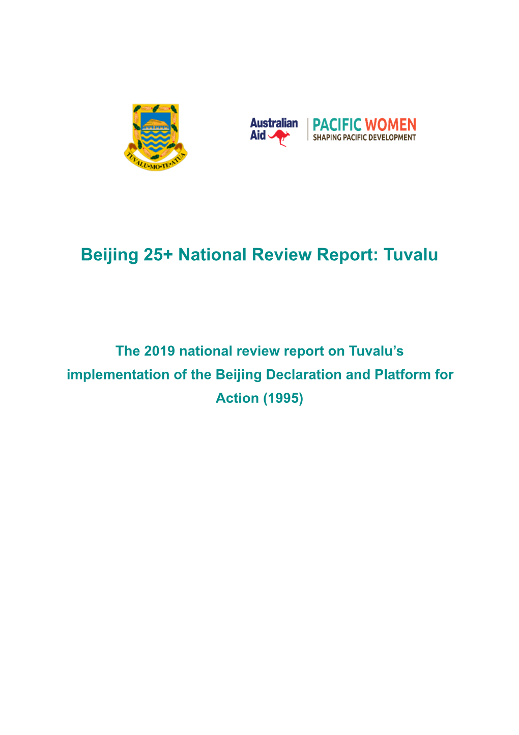 Tuvalu Beijing 25+ National Review Report