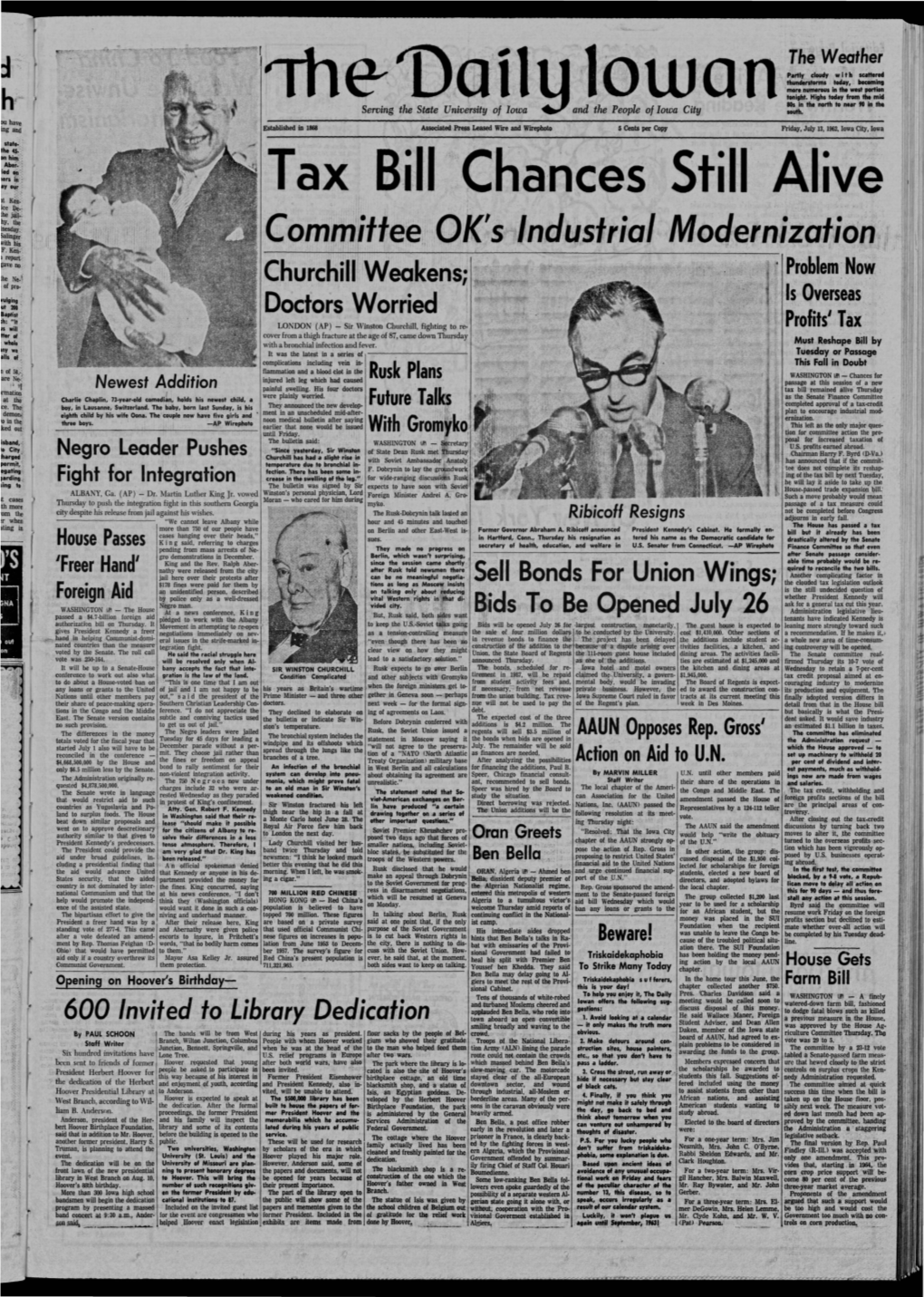 Daily Iowan (Iowa City, Iowa), 1962-07-13