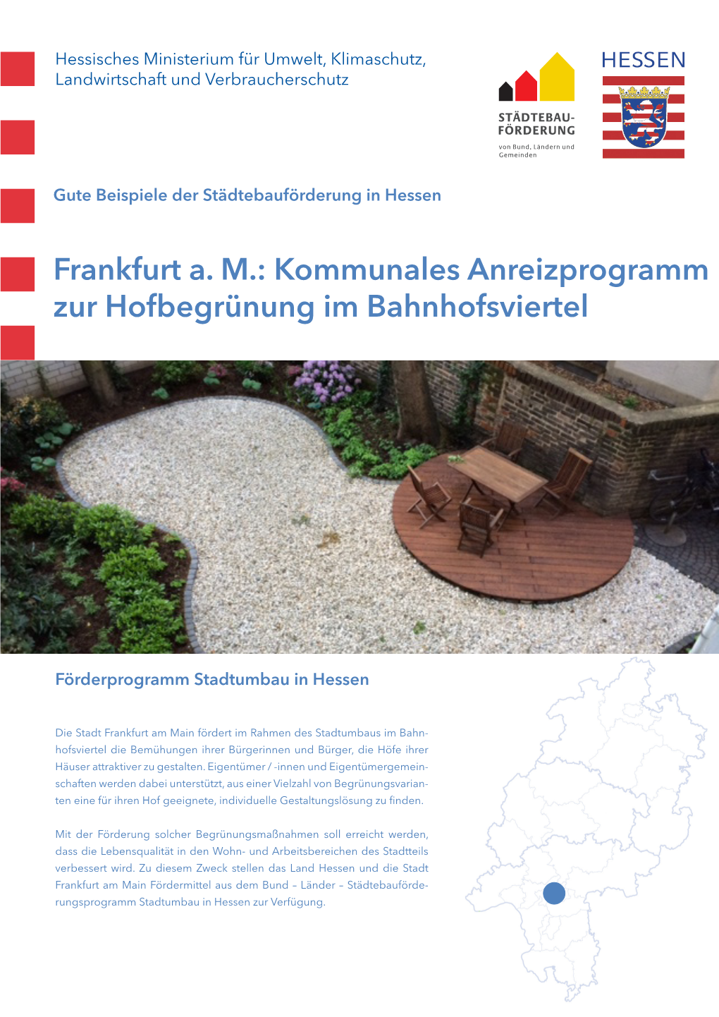 Frankfurt A. M.: Kommunales Anreizprogramm Zur Hofbegrünung Im Bahnhofsviertel