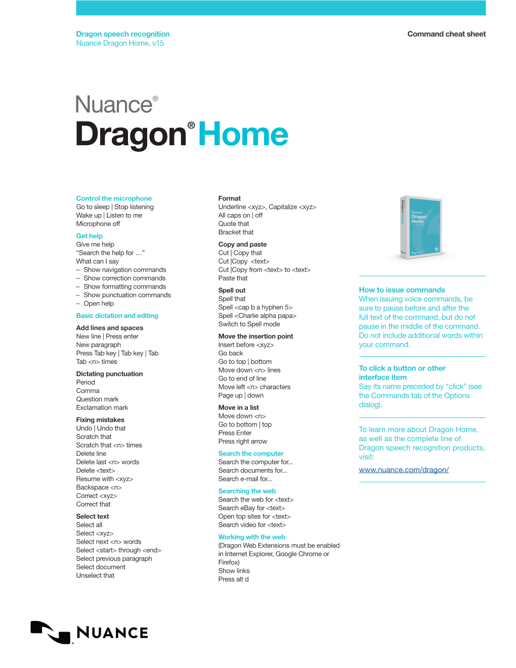 Dragon Home Command Cheat Sheet