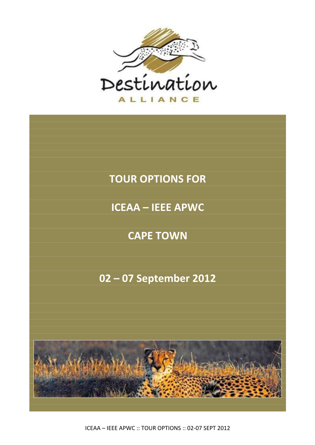 Tour Options for Iceaa – Ieee Apwc Cape Town 02 – 07