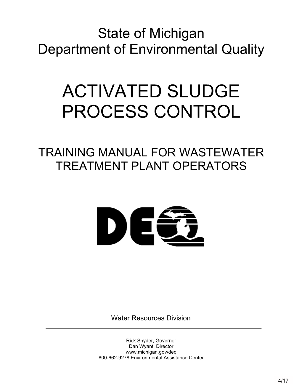 Activated Sludge Process Control Manual