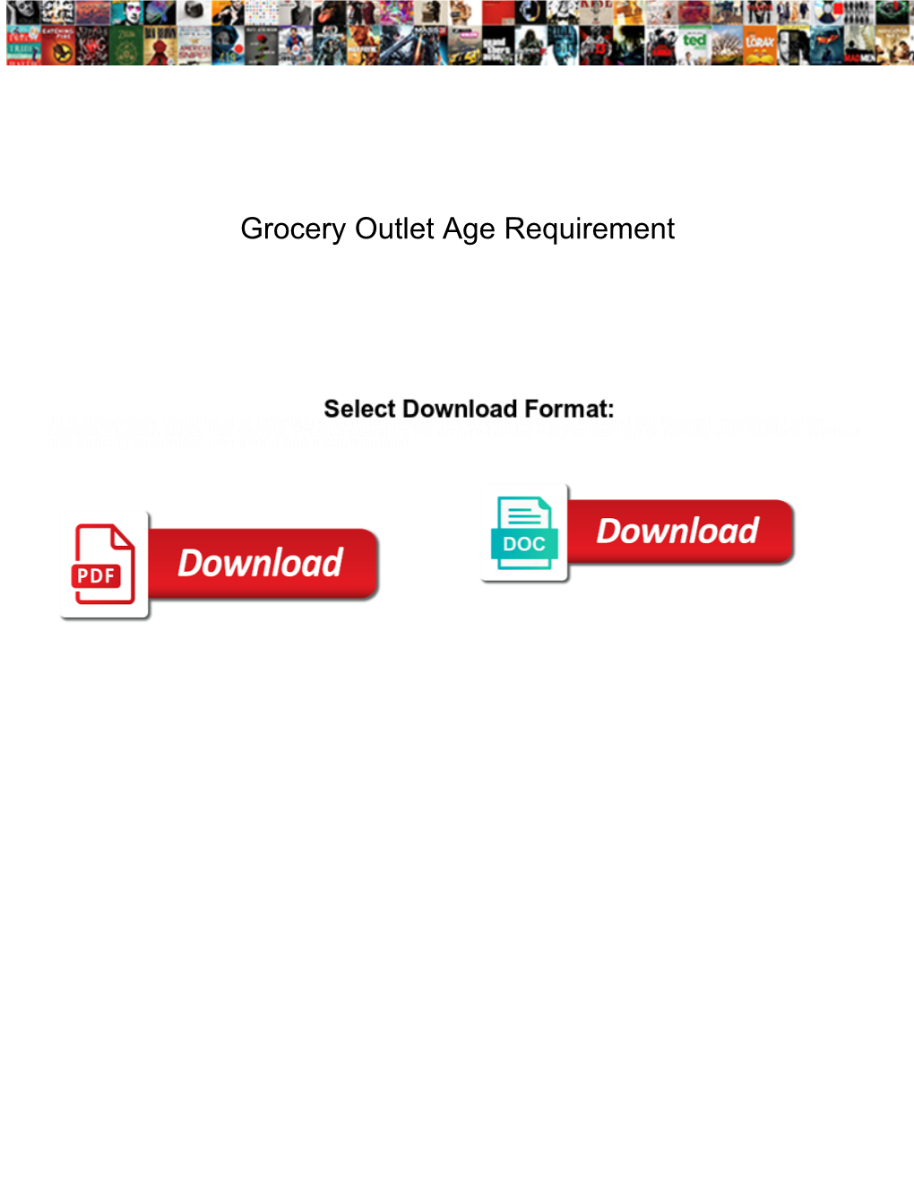 Grocery Outlet Age Requirement