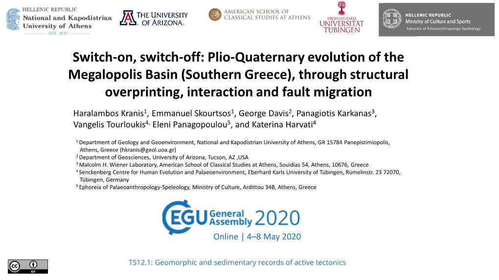 Switch-On, Switch-Off: Plio-Quaternary Evolution of the Megalopolis Basin (Southern Greece), Through Structural Overprinting, In