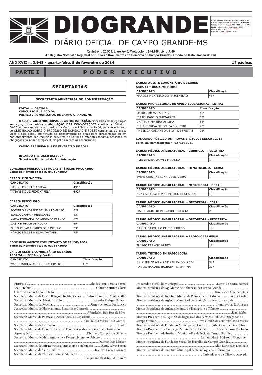 Diogrande Diário Oficial De Campo Grande-Ms