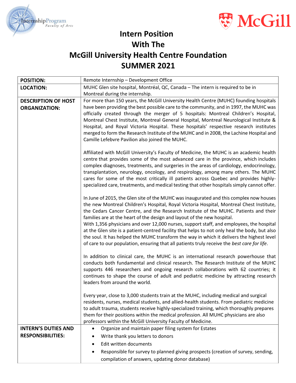 MUHC Foundation