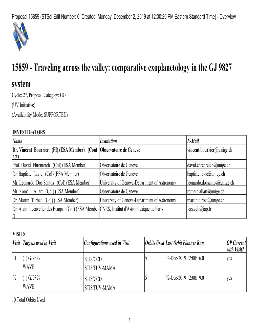 15859 (Stsci Edit Number: 0, Created: Monday, December 2, 2019 at 12:00:20 PM Eastern Standard Time) - Overview