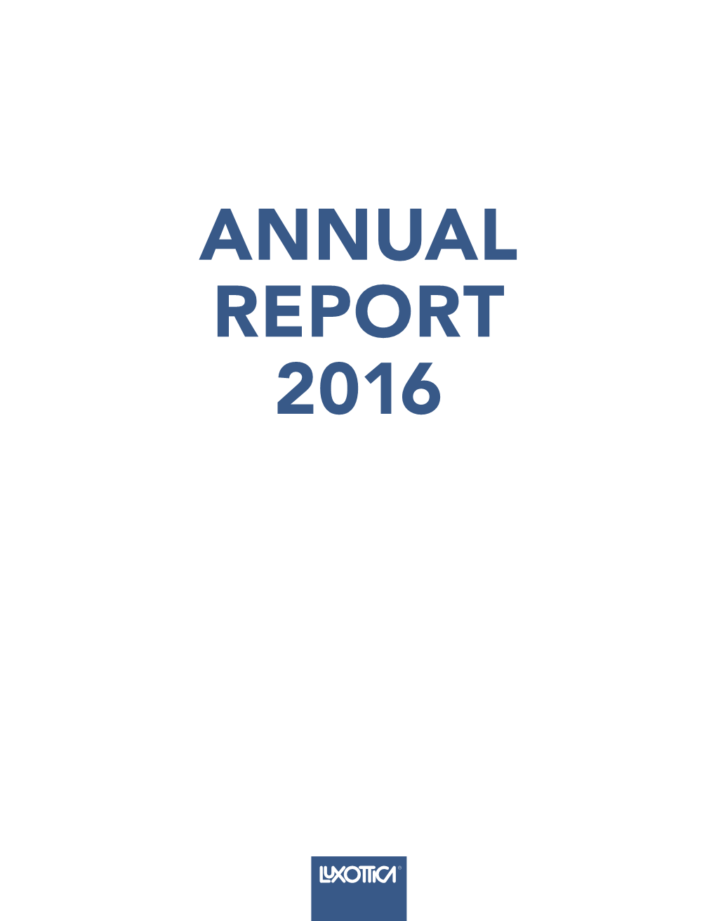 Annual Report 2016 Annual Report 2016