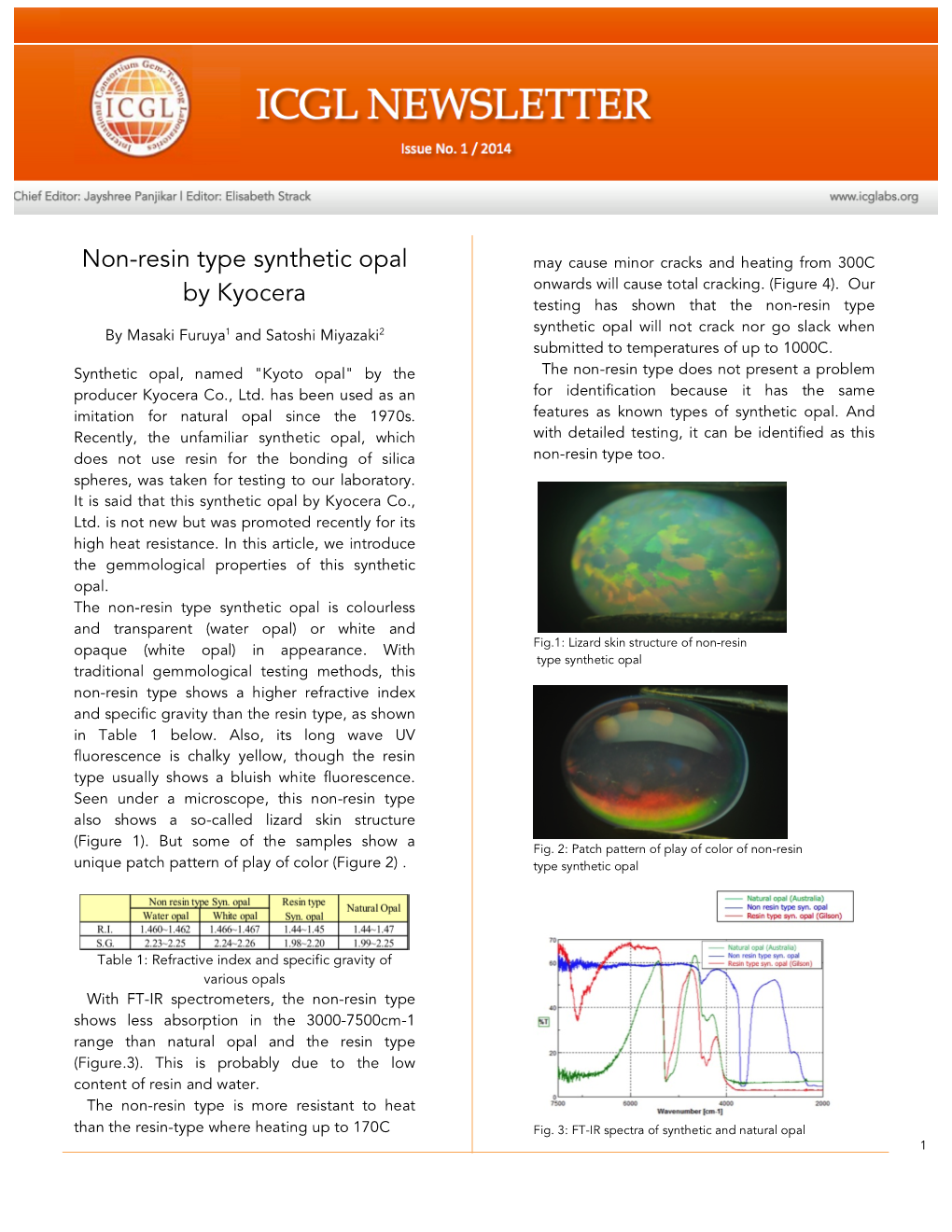 Non-Resin Type Synthetic Opal by Kyocera