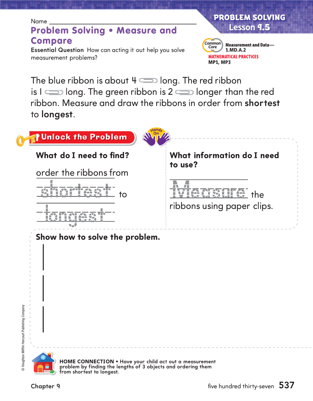 Shortest to Longest Measure