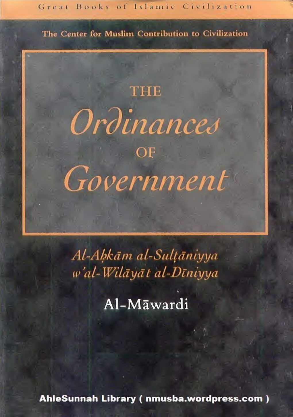 THE Ordinances of Government