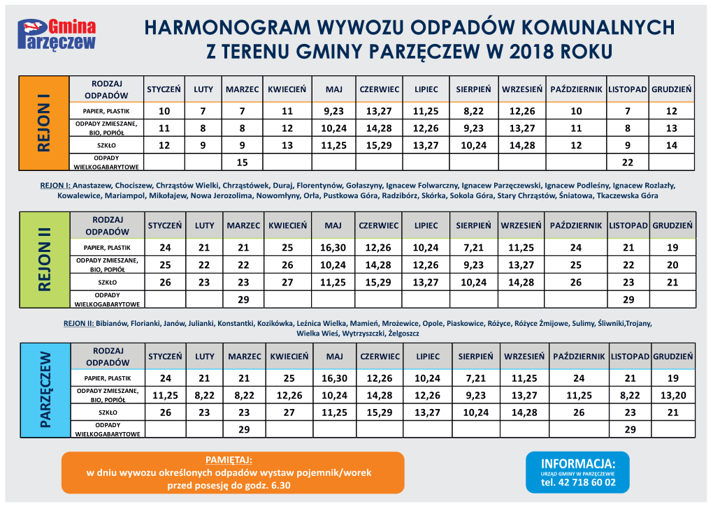 HARMONOGRAM WYWOZU ŚMIECI 2018.Cdr