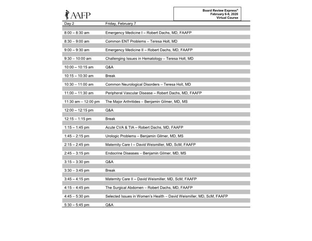 Robert Dachs, MD, FAAFP 8:30 – 9:00 Am Common ENT Problems