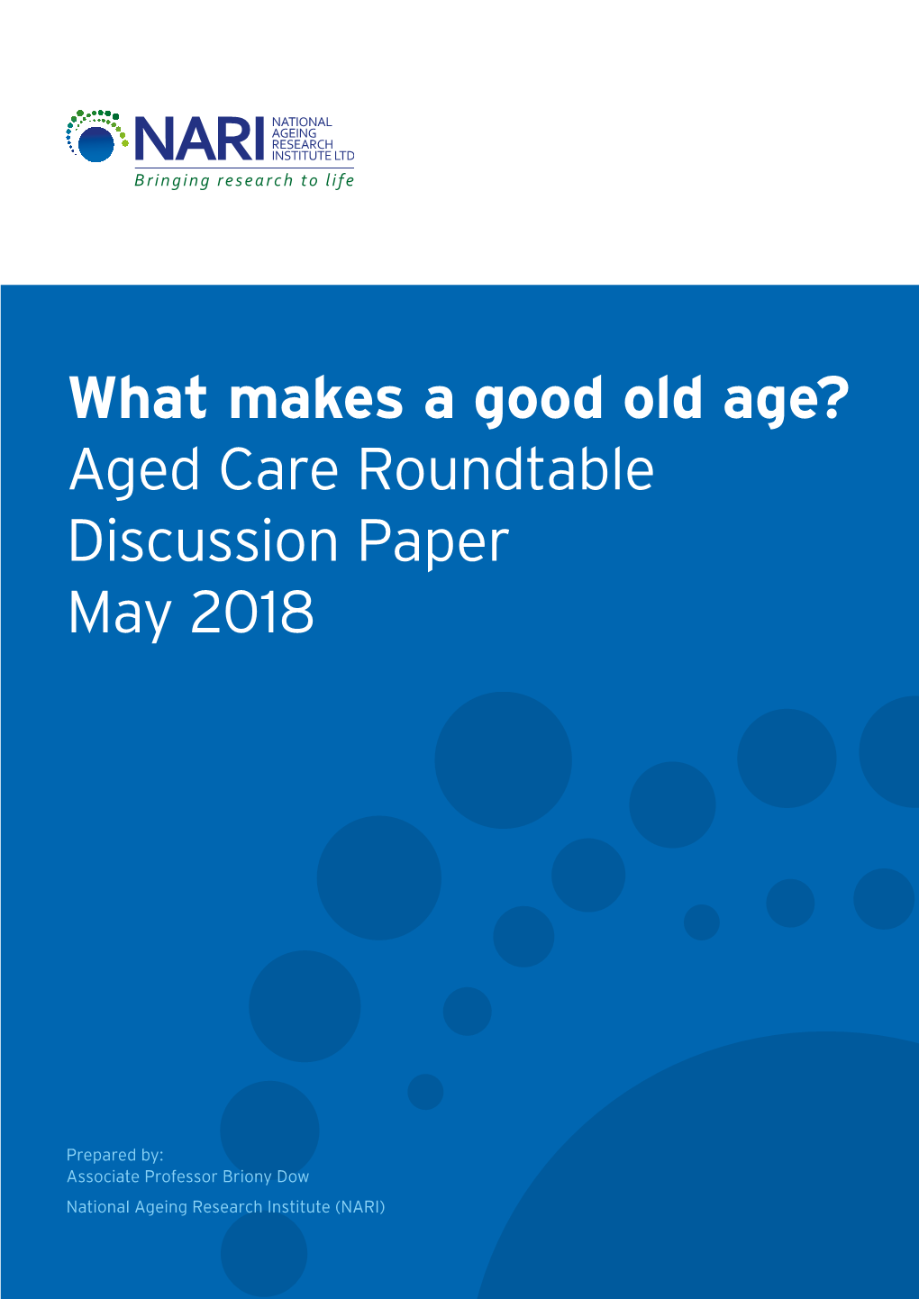 Aged Care Roundtable Discussion Paper May 2018