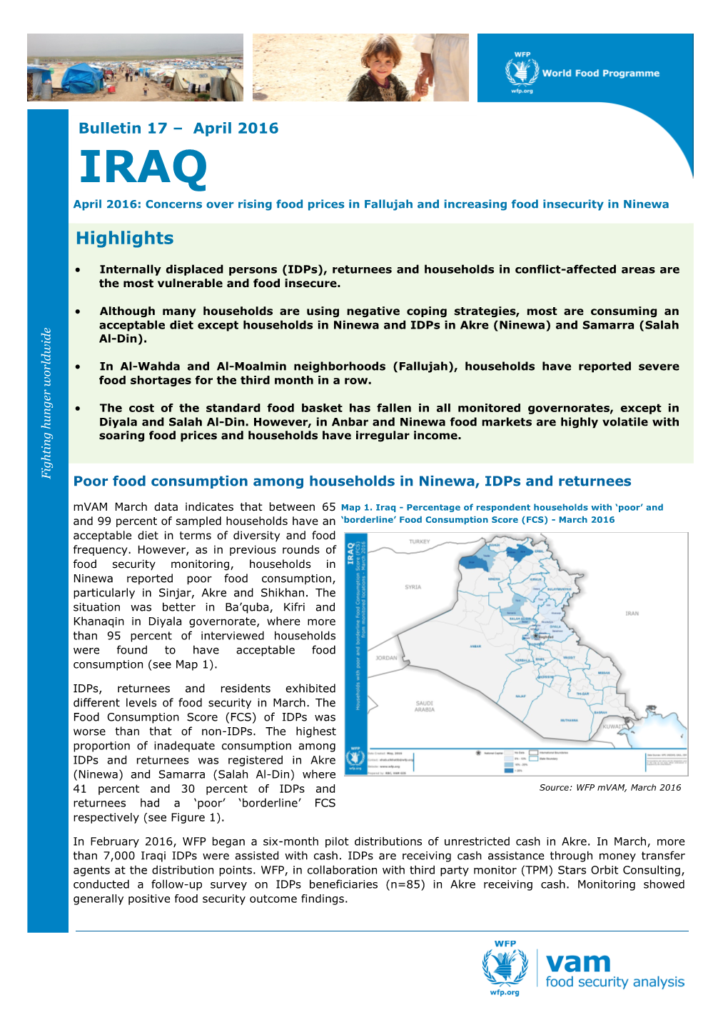 Concerns Over Rising Food Prices in Fallujah and Increasing Food